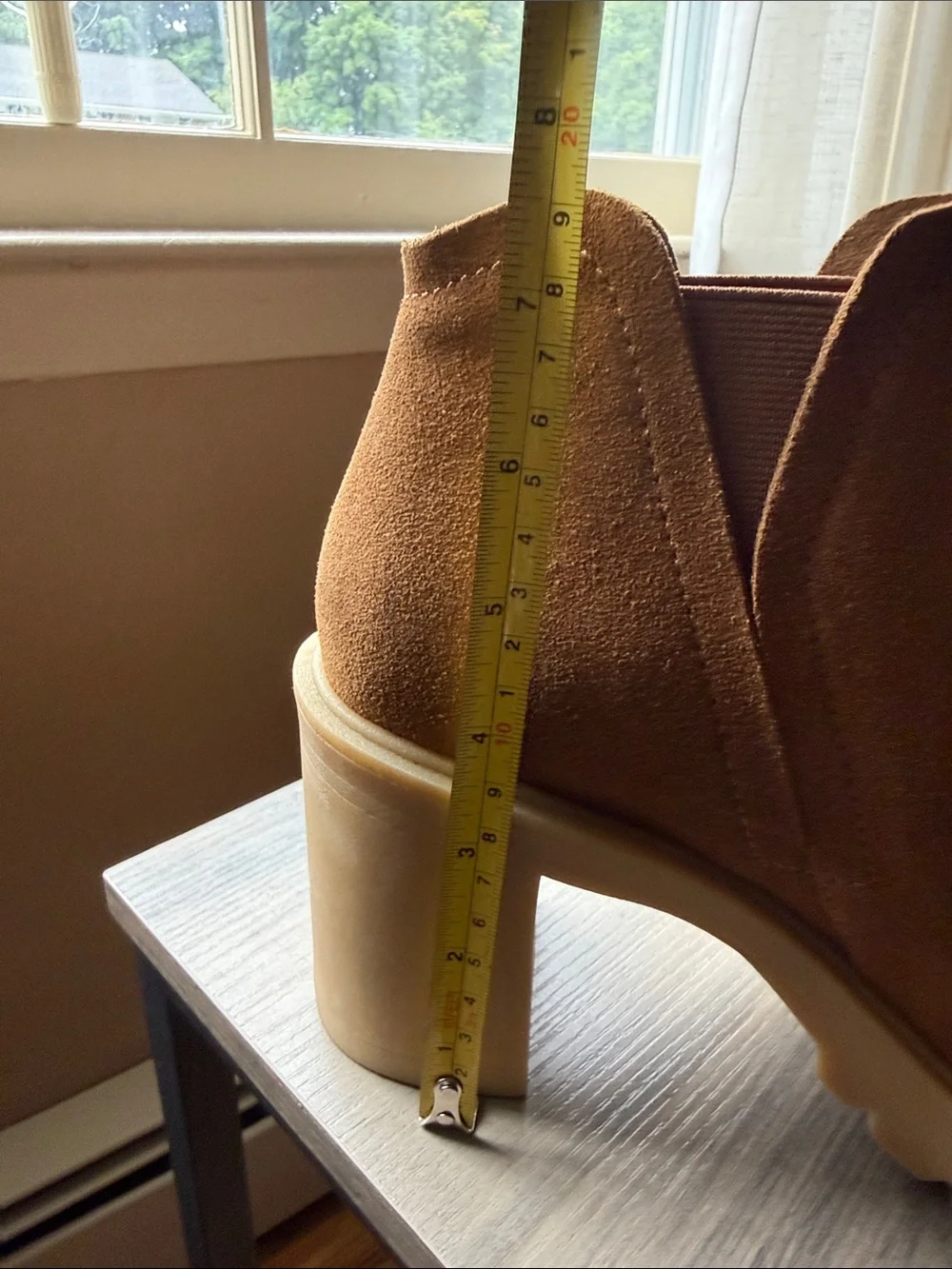 Dolce Vita Tan Suede Platform Chelsea Booties